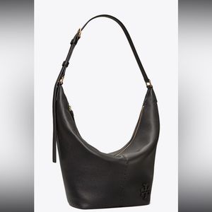 Tory Burch McGraw Zip Bucket Soft bag - Black